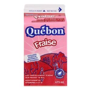 Lait saveur de fraise Québon