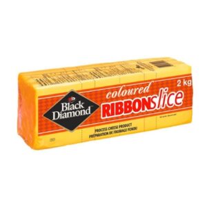 Fromage fondu coloré tranché